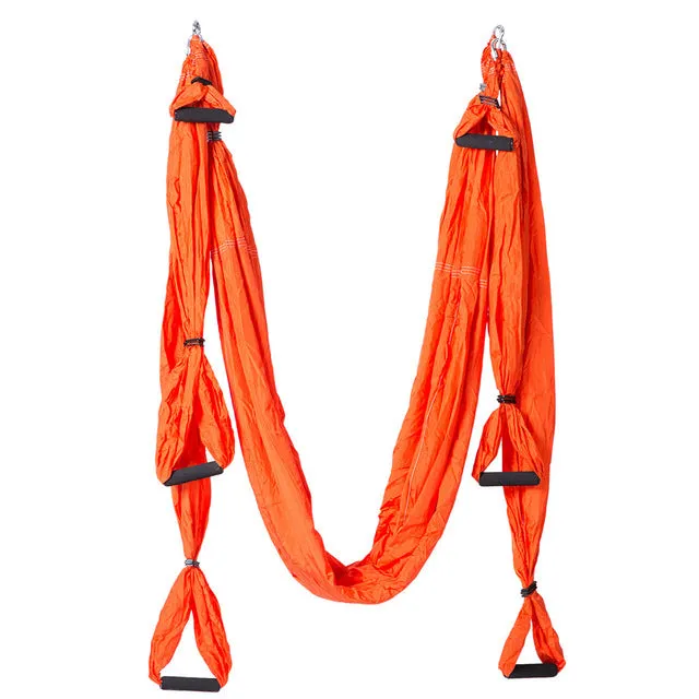 10 color Strength Decompression yoga Hammock Inversion Trapeze Anti-Gravity Aerial Traction Yoga Gym strap yoga Swing set