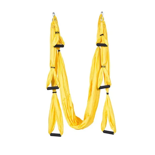 10 color Strength Decompression yoga Hammock Inversion Trapeze Anti-Gravity Aerial Traction Yoga Gym strap yoga Swing set