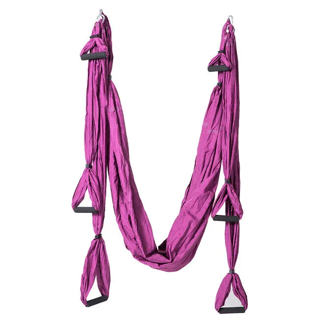 10 color Strength Decompression yoga Hammock Inversion Trapeze Anti-Gravity Aerial Traction Yoga Gym strap yoga Swing set