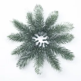 10/20pcs Christmas Wreath Material Artificial Plants Wedding Decorative Flowers Home Decor Plastic Pine Needle Snowflake
