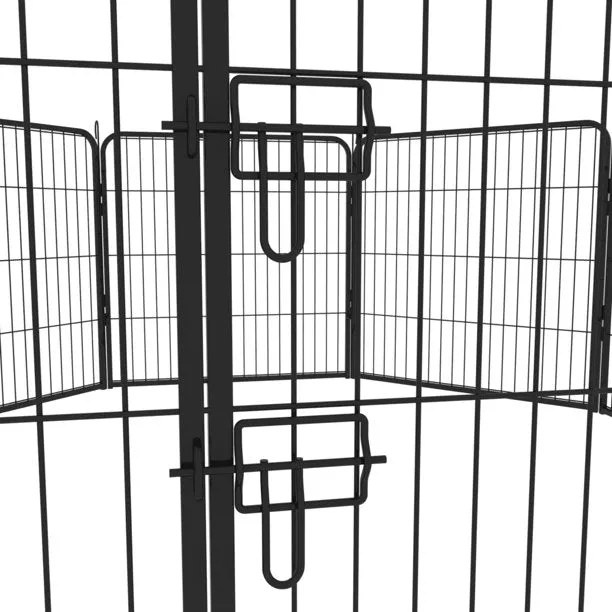 16 Panels Large Indoor Metal Pet Fence