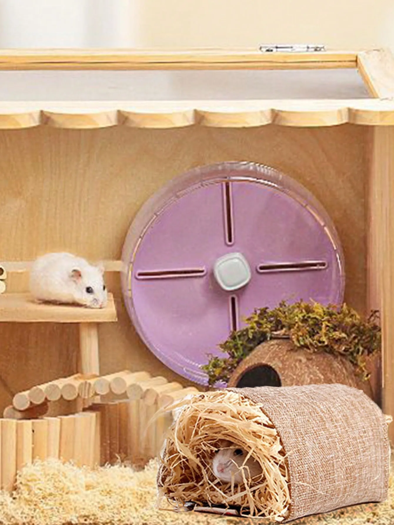 1pc Multi-Function Foldable Pet Arch House With Hamster Mat, Rabbit Tunnel Toy, Suitable For Indoor & Outdoor Use