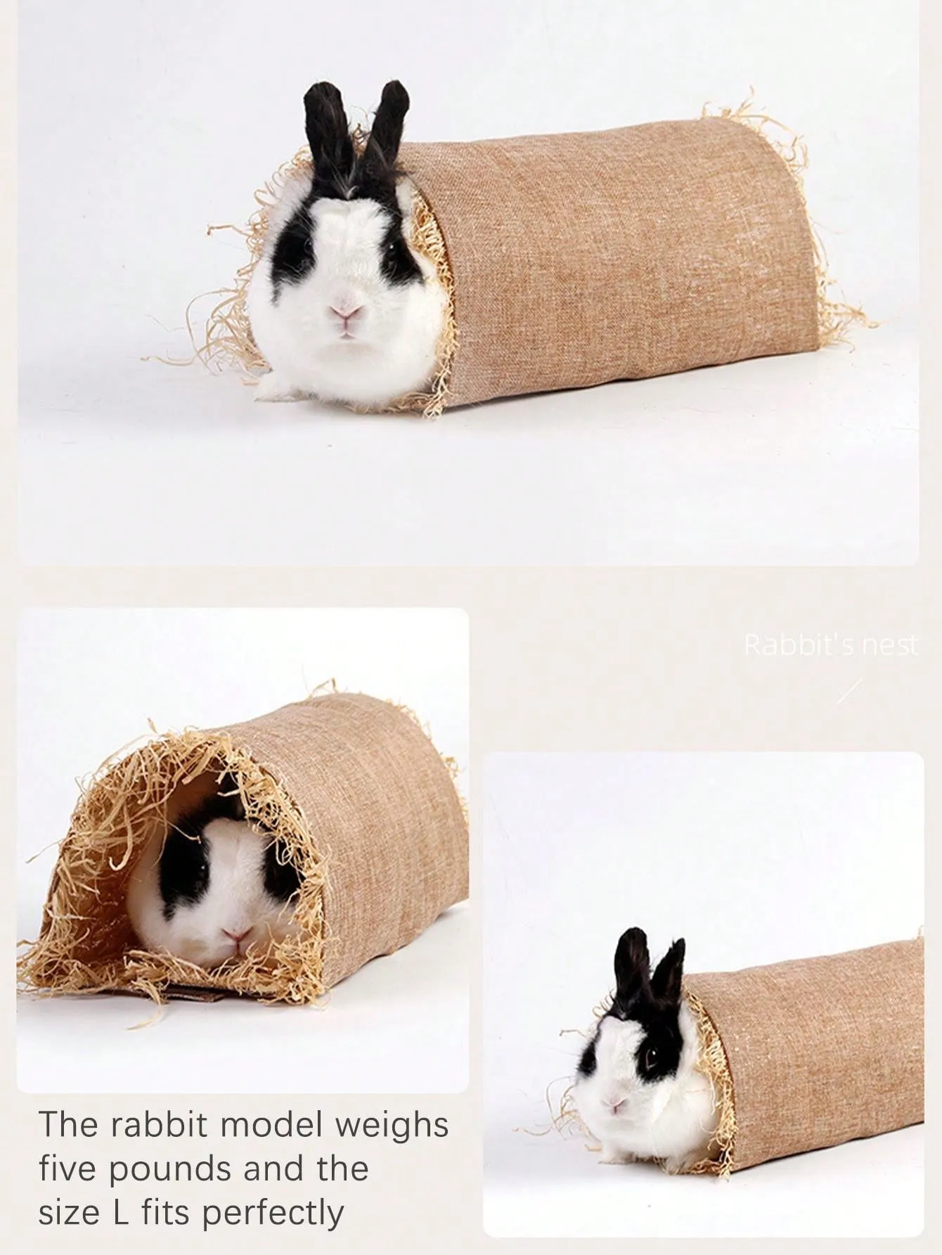 1pc Multi-Function Foldable Pet Arch House With Hamster Mat, Rabbit Tunnel Toy, Suitable For Indoor & Outdoor Use