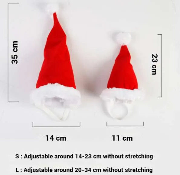 3D Christmas Santa Hat for Cat
