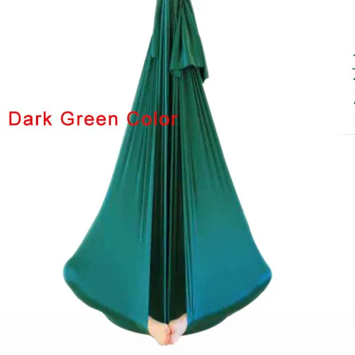 5meter 1set Deluxe Aerial Flying Anti-gravity Yoga Hammock Swing  Yoga  1 pair carabiner  1 pair daisy chain 1pair ring mount