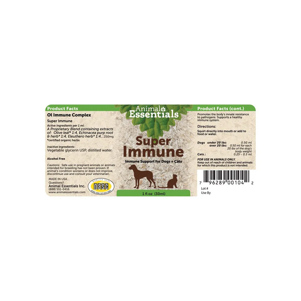 Animal Essentials Super Immune Support for Dogs & Cats