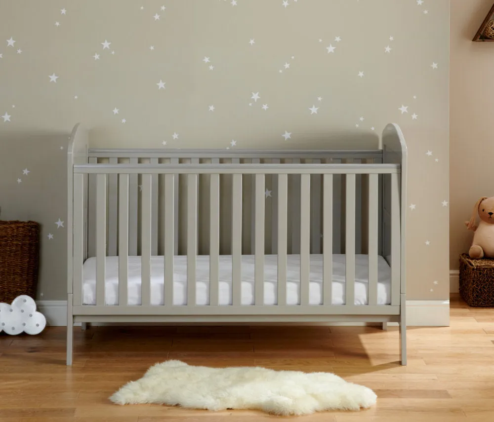 Aston Drop Side Cot Bed - Grey