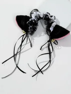 Black & Pink Lace Catgirl Ears