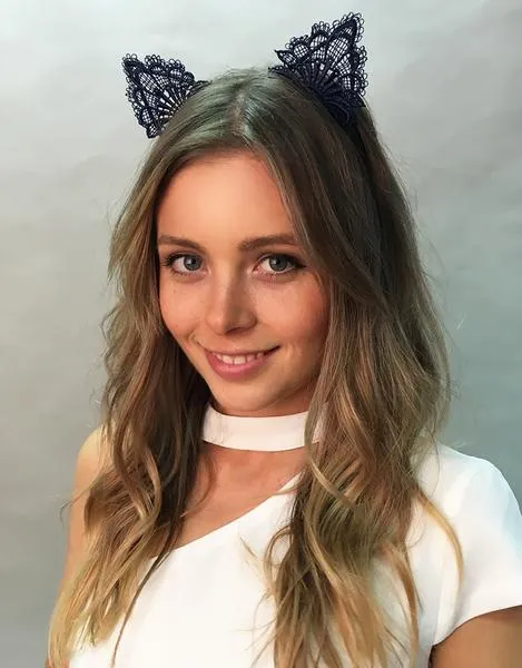Black Lace Cat Ears, Cat Ear Headband, Girls, Women