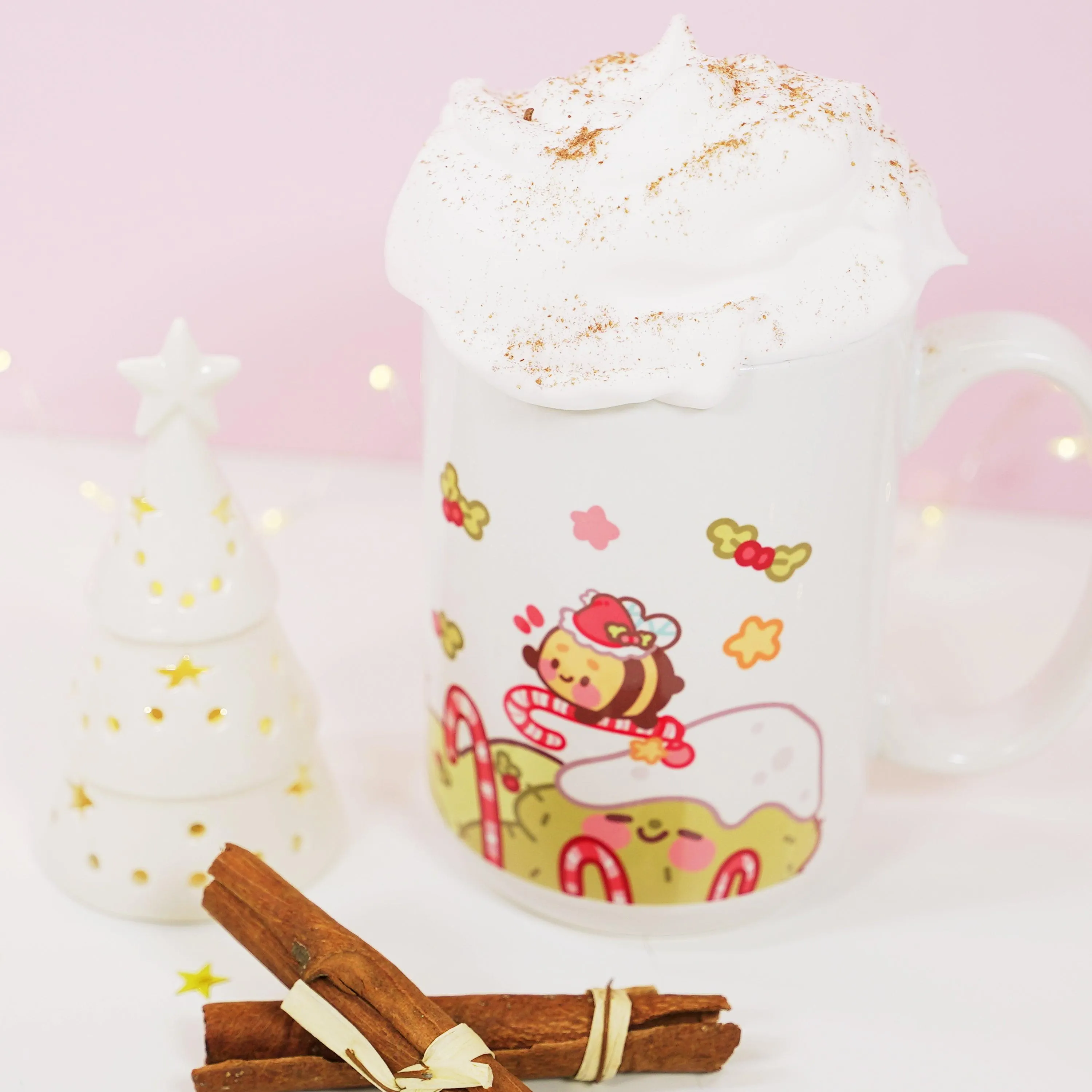 Bumblebutt & Sprinkle Spruce Mug | Candy Cane Lane Academy | Christmas Ceramic Holiday Cup