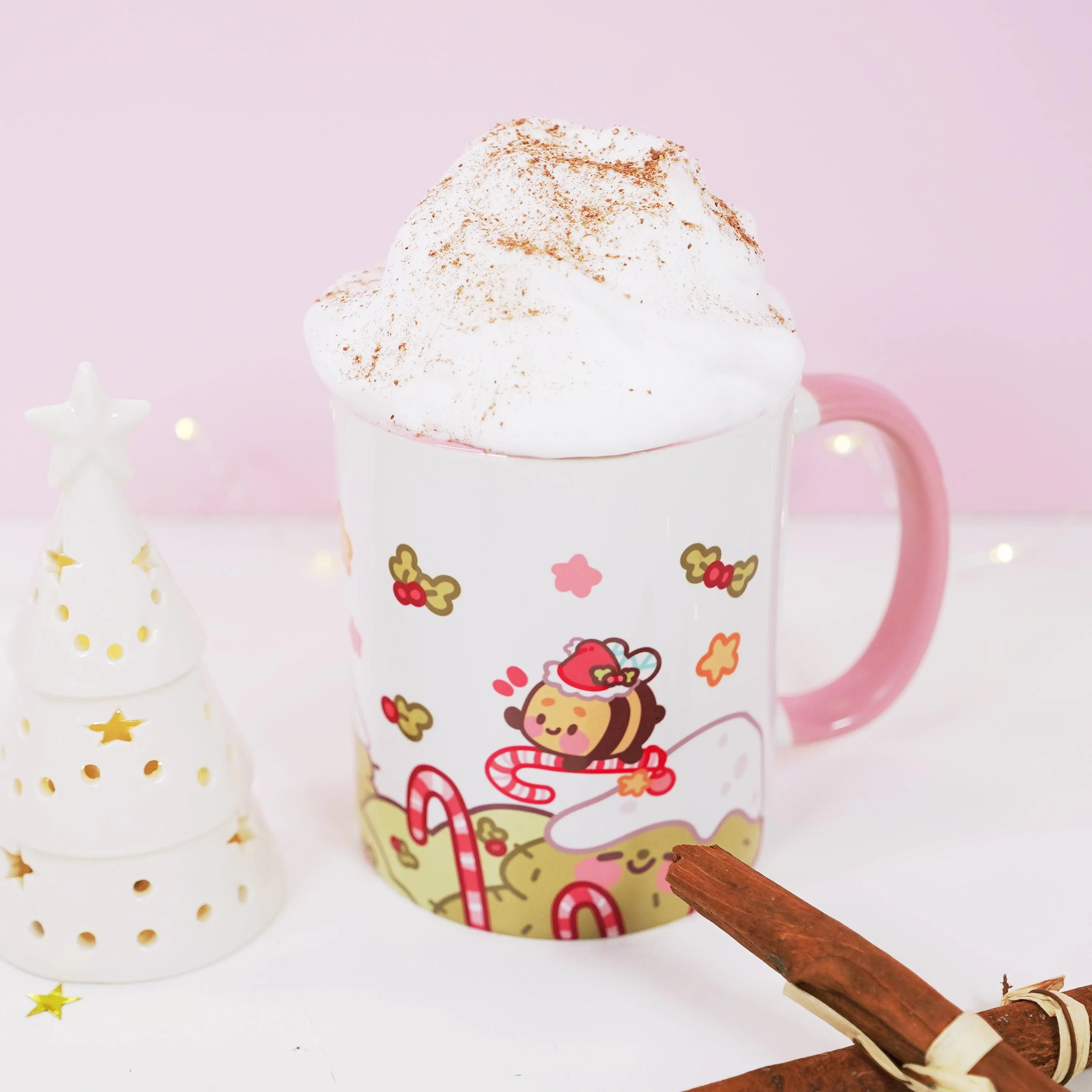 Bumblebutt & Sprinkle Spruce Mug | Candy Cane Lane Academy | Christmas Ceramic Holiday Cup