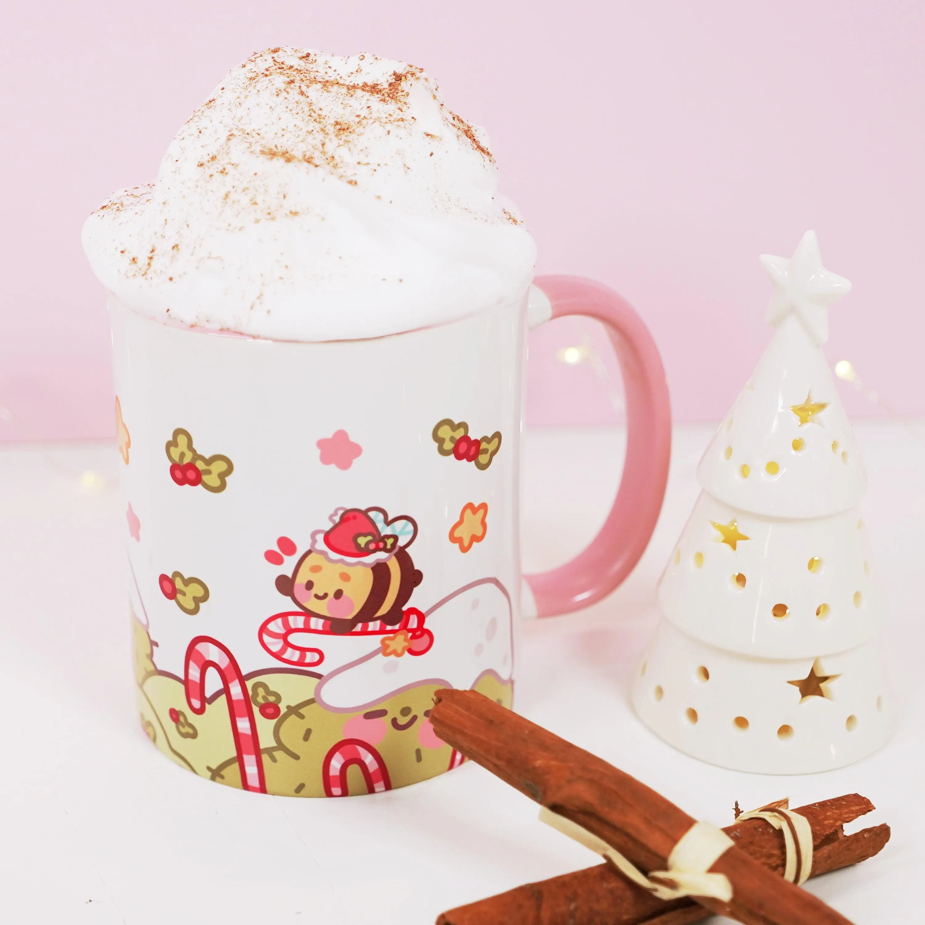 Bumblebutt & Sprinkle Spruce Mug | Candy Cane Lane Academy | Christmas Ceramic Holiday Cup