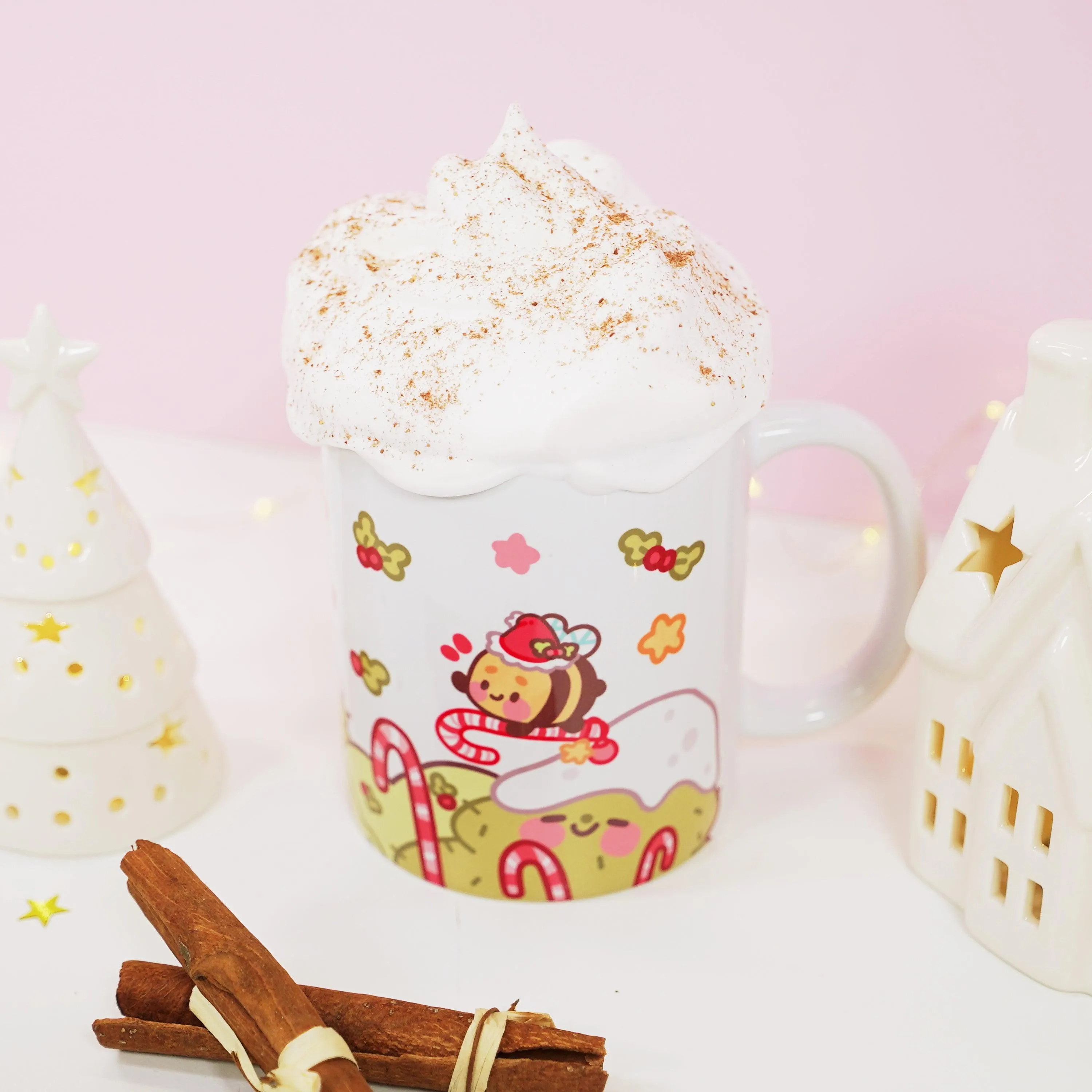 Bumblebutt & Sprinkle Spruce Mug | Candy Cane Lane Academy | Christmas Ceramic Holiday Cup