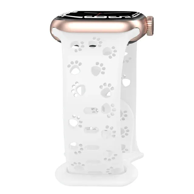 Cat Paw Print Silicone Strap for Apple Watch