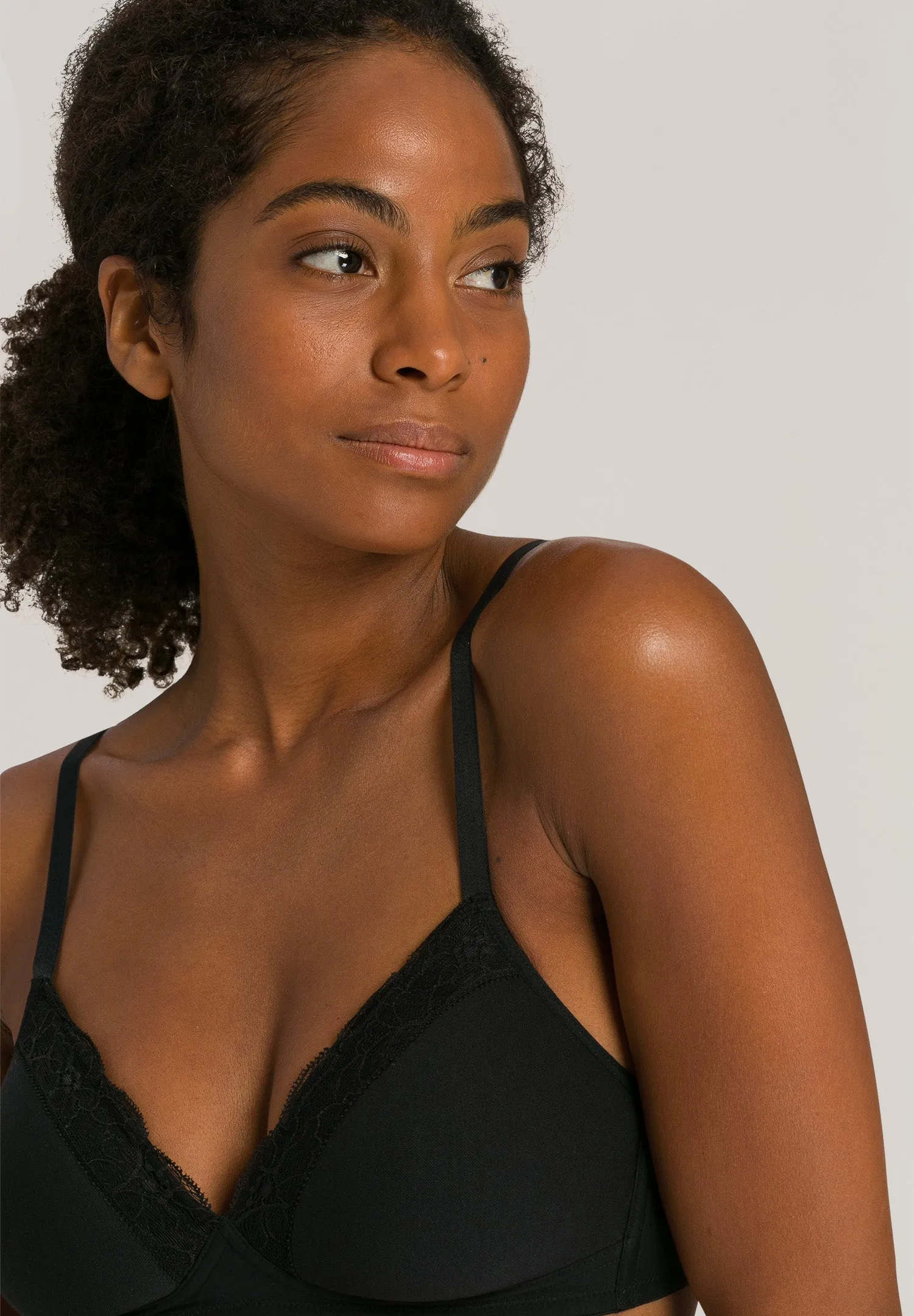 Cotton Lace Spacer Soft Cup Bra | Black 72432-019