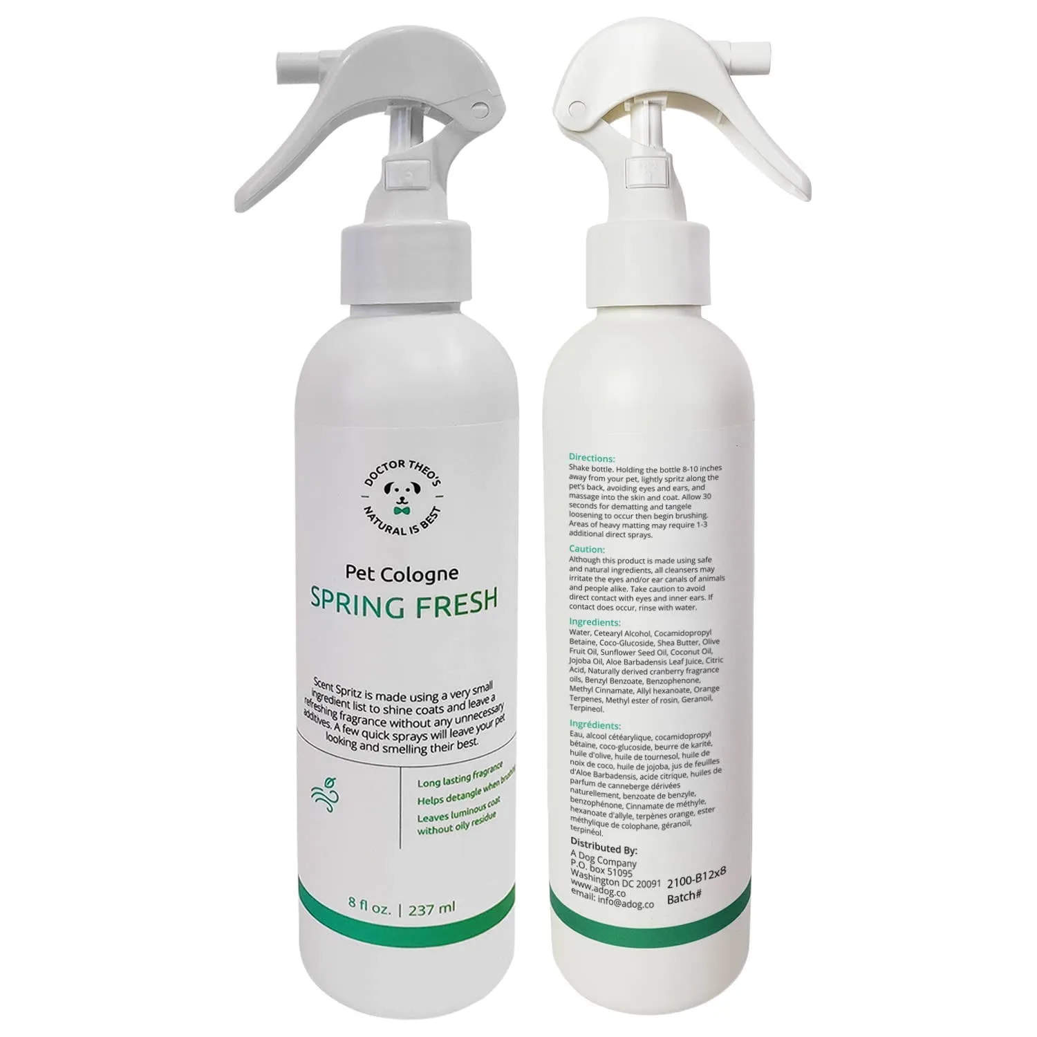Doggie Deodorant All Natural Spring Fresh Dr Theos USA MADE