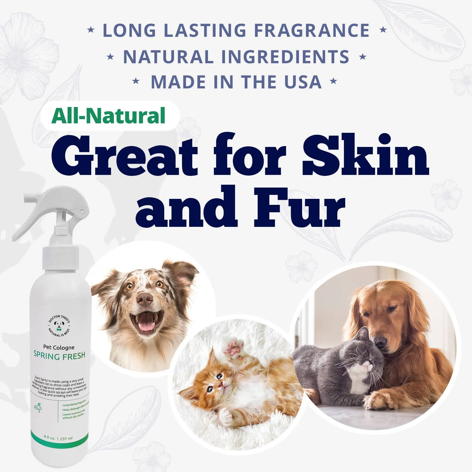 Doggie Deodorant All Natural Spring Fresh Dr Theos USA MADE
