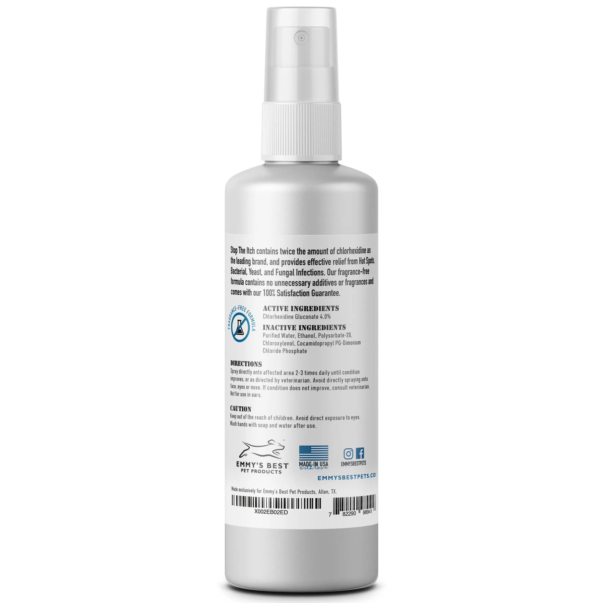EBPP Stop The Itch Maximum Strength Chlorhexidine Spray for Dogs and Cats