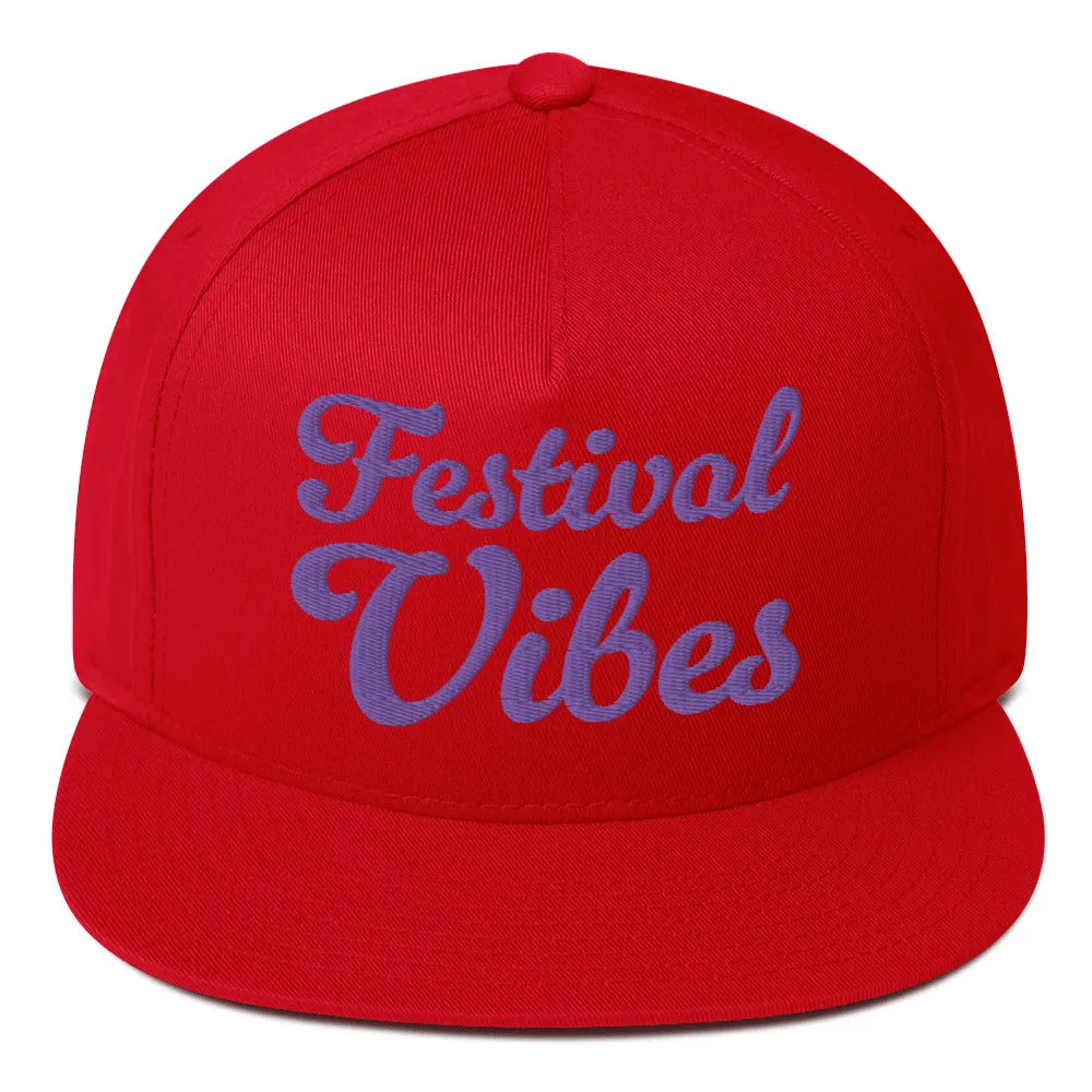 Festival Vibes Flat Bill Cap