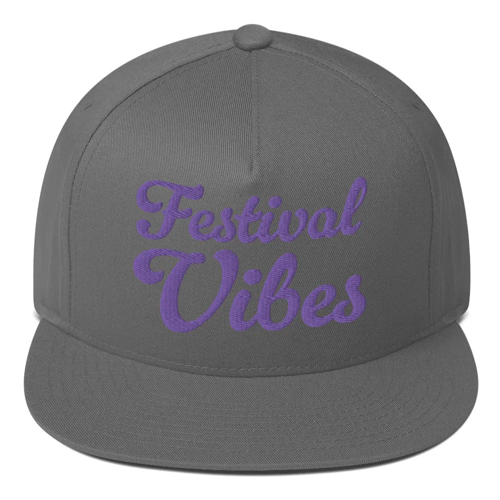 Festival Vibes Flat Bill Cap
