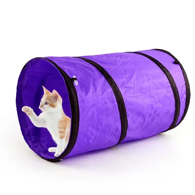 Hot 2/3/4/5 Holes 14 Colors Foldable Pet Cat Tunnel Indoor Outdoor Pet Cat Training Toy for Cat Rabbit Animal Play Tunnel Tube