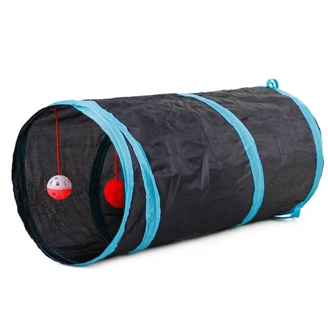 Hot 2/3/4/5 Holes 14 Colors Foldable Pet Cat Tunnel Indoor Outdoor Pet Cat Training Toy for Cat Rabbit Animal Play Tunnel Tube