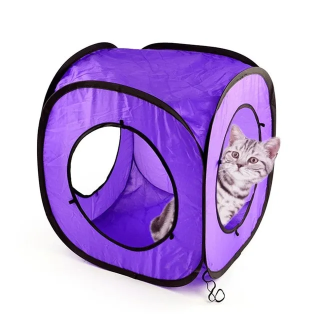 Hot 2/3/4/5 Holes 14 Colors Foldable Pet Cat Tunnel Indoor Outdoor Pet Cat Training Toy for Cat Rabbit Animal Play Tunnel Tube