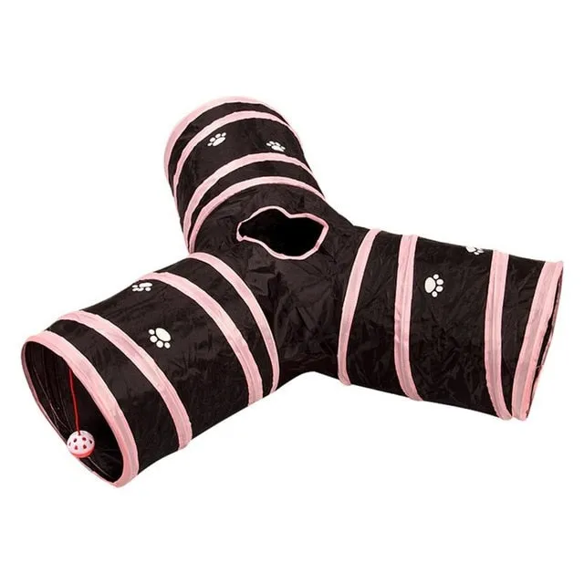 Hot 2/3/4/5 Holes 14 Colors Foldable Pet Cat Tunnel Indoor Outdoor Pet Cat Training Toy for Cat Rabbit Animal Play Tunnel Tube