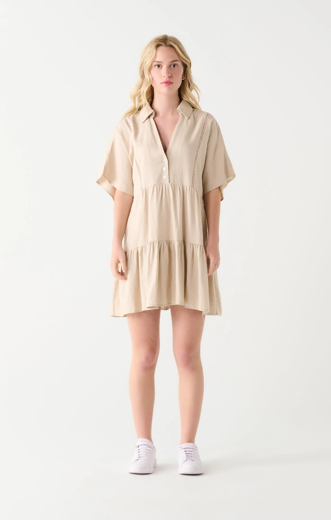 Lace Trim Mini Dress