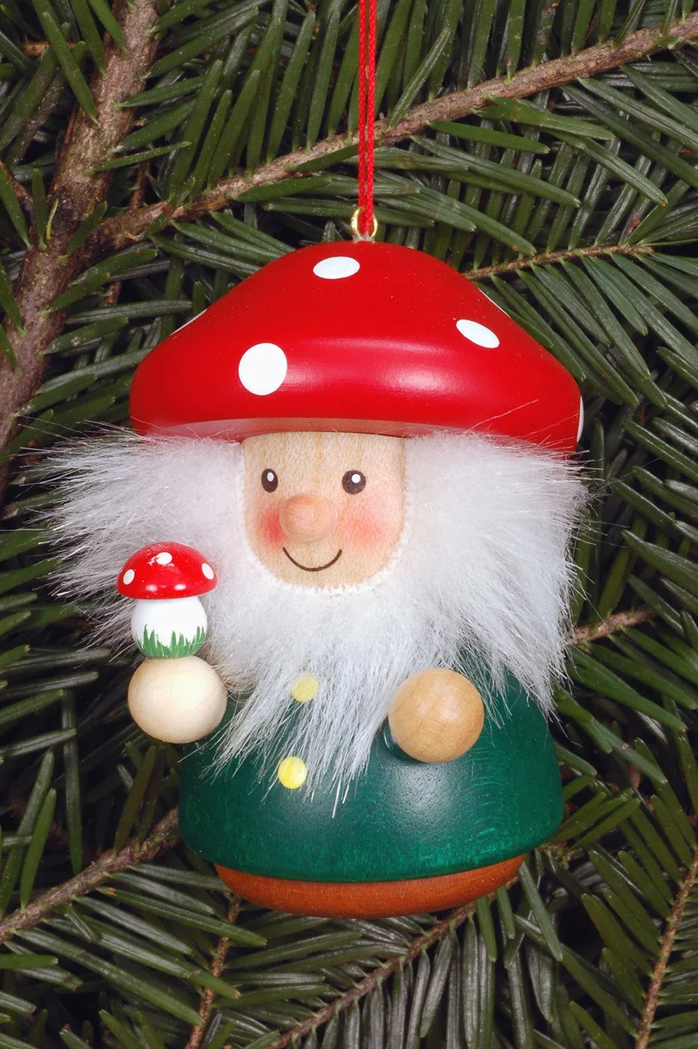 Little Gnome Christmas Tree Decoration - Red Mushroom Man (Pre-Order item)