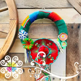 Mexican Sarape Wreath - Corona Navidena