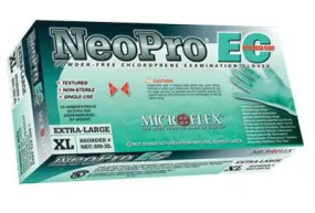 Microflex X-Large Green 12" NeoPro EC 6.3 mil Chloroprene Ambidextrous Non-Sterile Powder-Free Disposable Gloves With Textured Fingers Finish And Extended, Beaded Cuffs (50 Each Per Box)