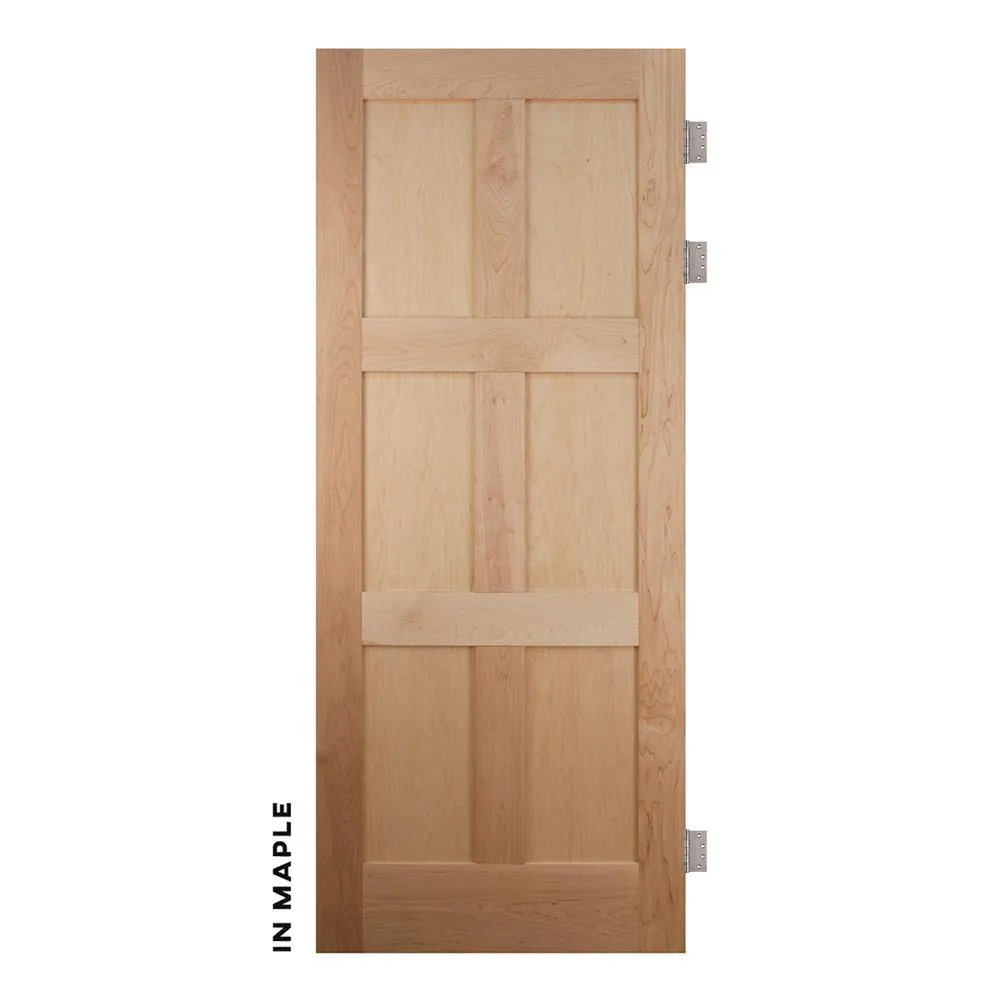 Mid-Century Modern 6 Panel Swinging Interior Door