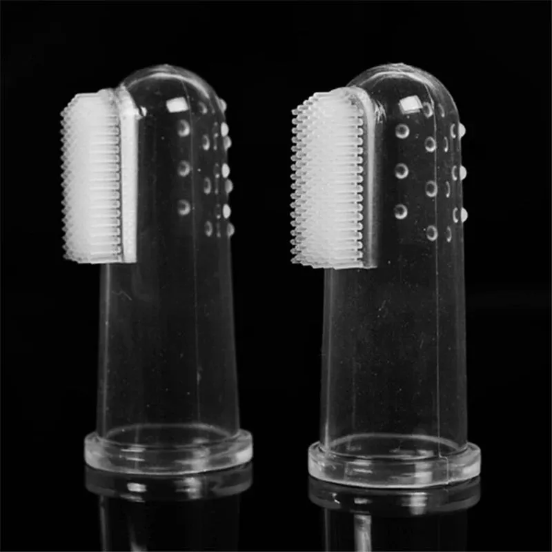 New Soft Pet Finger Cots Toothbrush Teddy Dog Brush Bad Breath Tartar Teeth Tool Dog Cat Cleaning Pet Supplies Dog Accessories