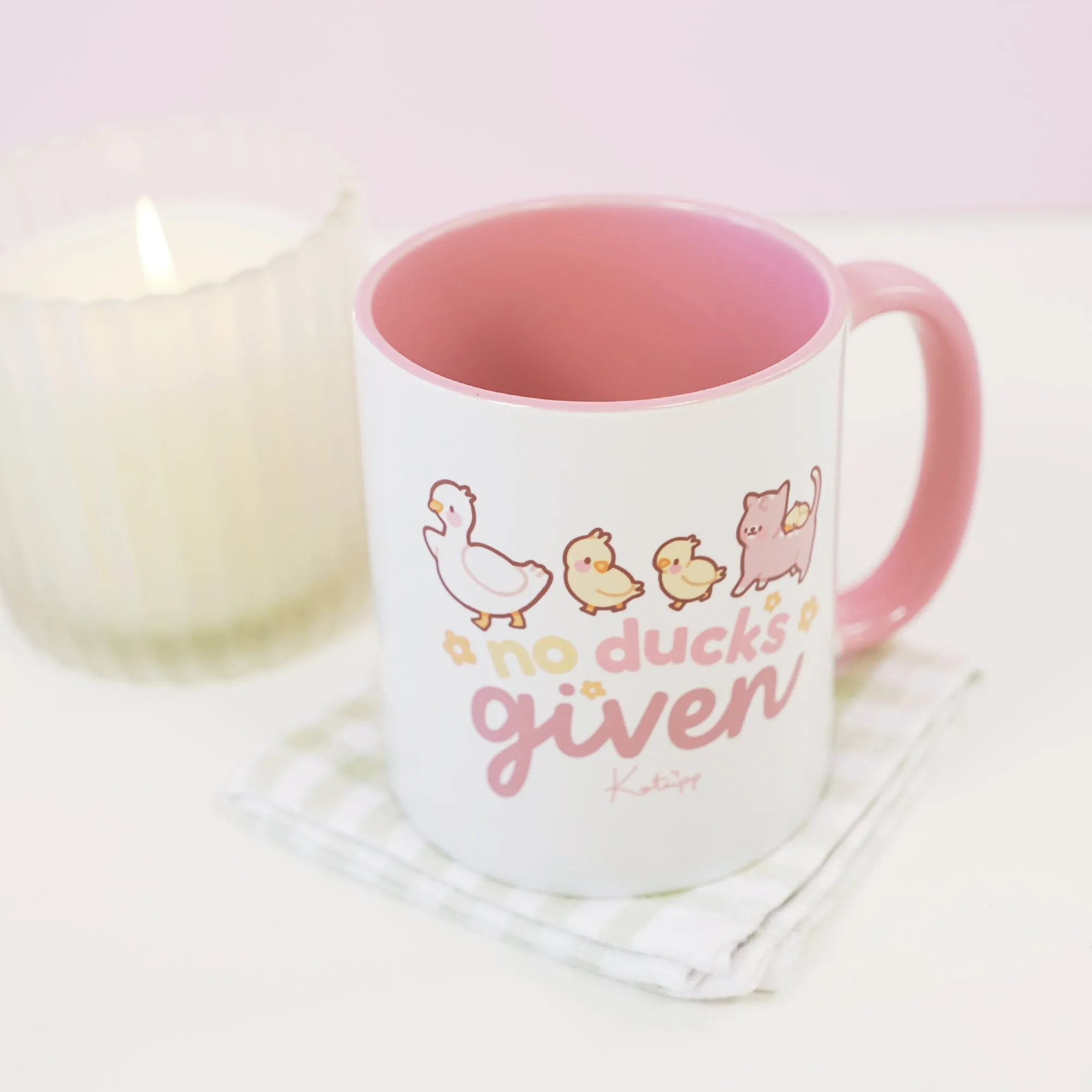 No Ducks Given | Funny Duck Mug | Kawaii Spring Ceramic Cup With Satsuma & Tuffy The Duckling