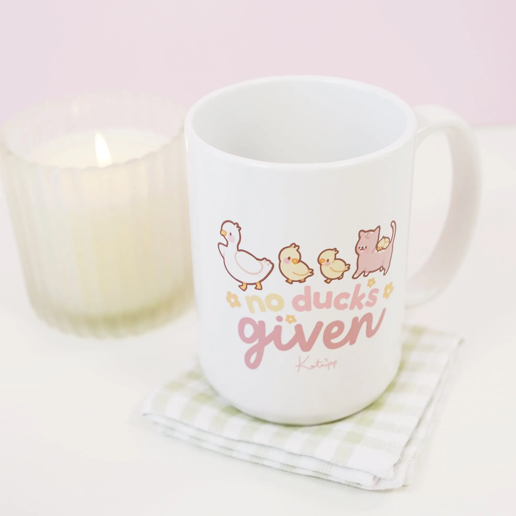 No Ducks Given | Funny Duck Mug | Kawaii Spring Ceramic Cup With Satsuma & Tuffy The Duckling