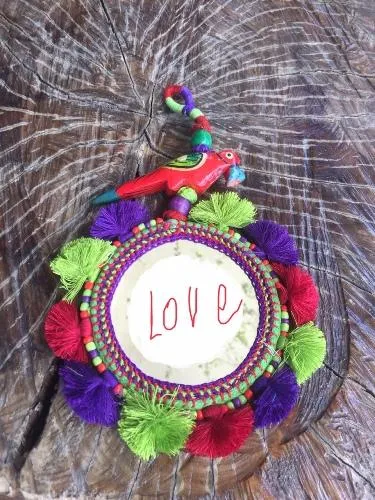 Parrot Mirror Hanging