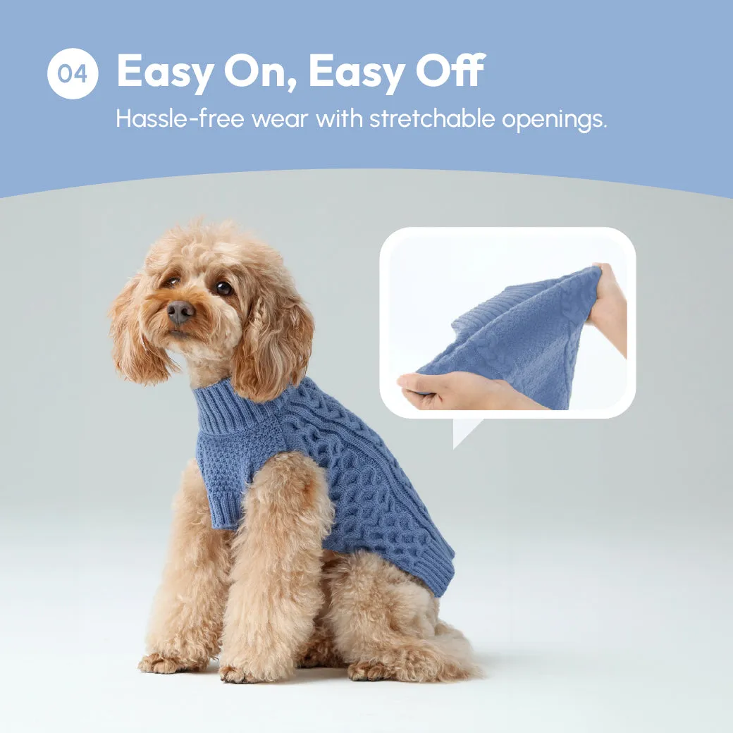 Pet Sweater Vest - Ice Blue