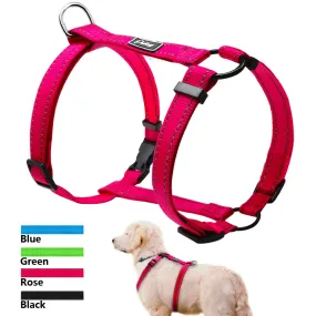 Reflective Nylon Dog Harness Adjustable Pet Walking Harnesses Vest For Small Medium Large Dogs 4 Colors S M L