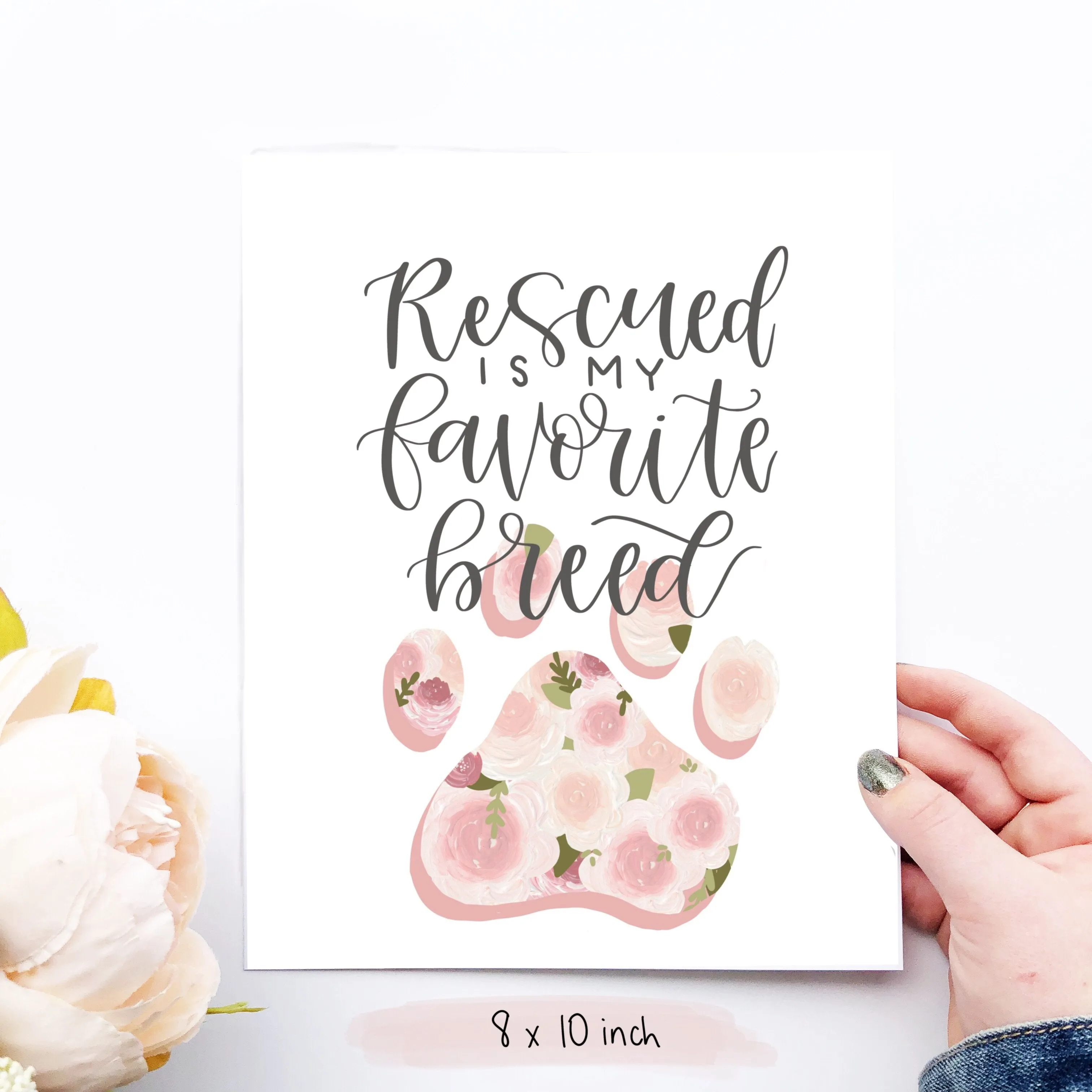 Rescued Pet Art Print