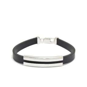 Silver Rubber Bracelet