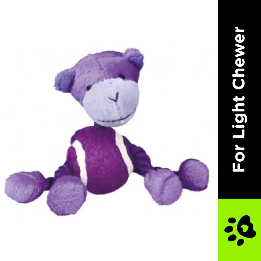 Trixie Animal Figures with Tennis Ball & Rope Toy for Dogs (Violet)