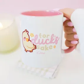 Tuffy the Duckling Ceramic Mug | Cute Spring Duck Coffee Cup | Funny Pastel Aesthetic Gift
