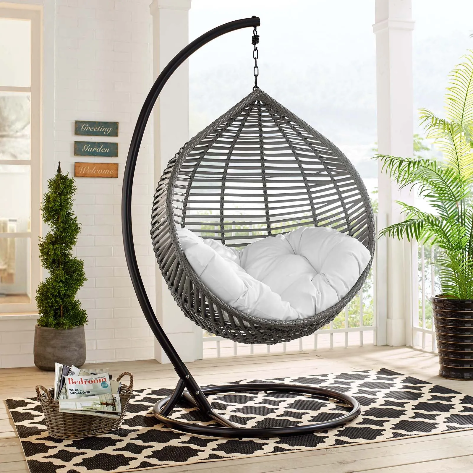 Tulum Outdoor Patio Swing Chair With the Stand