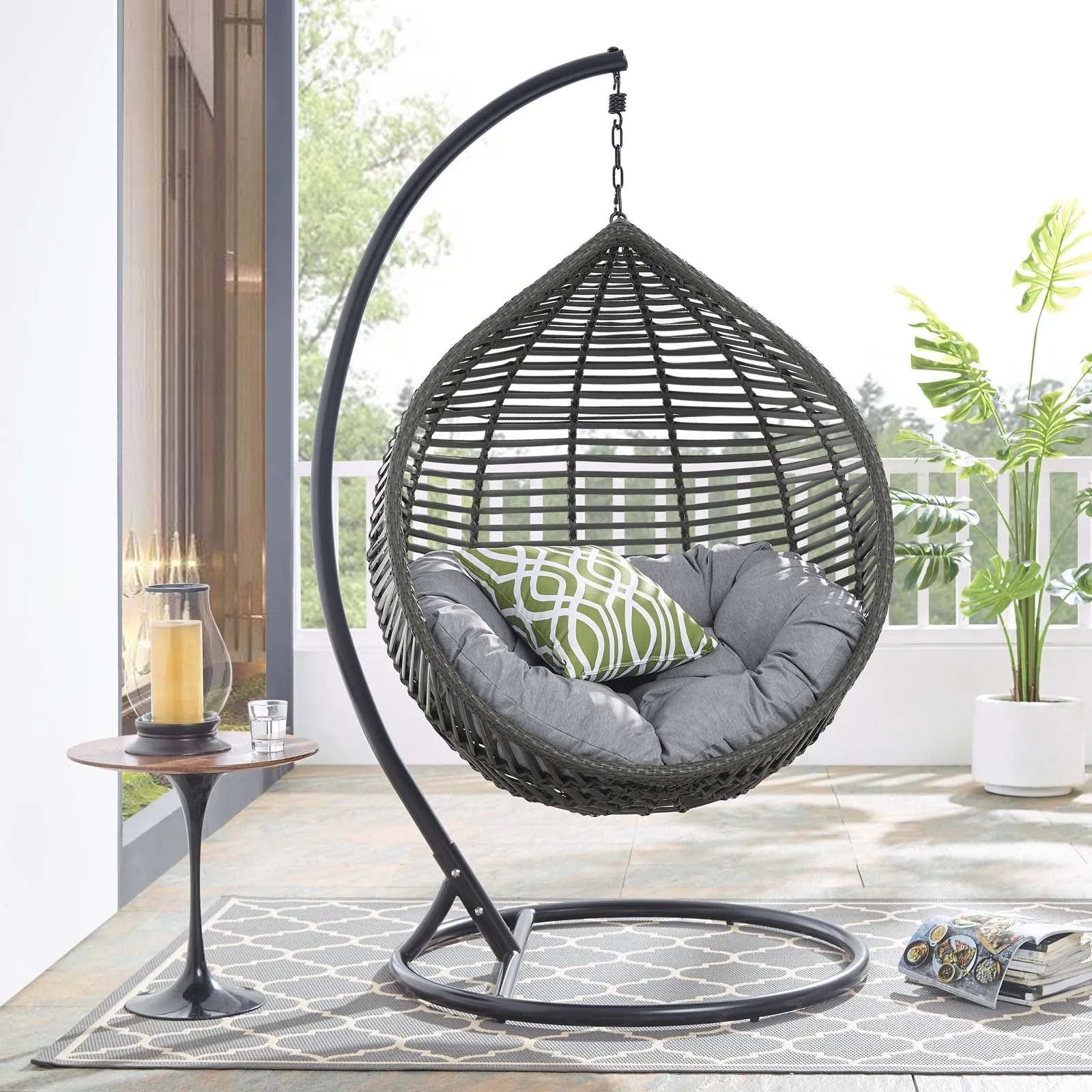 Tulum Outdoor Patio Swing Chair With the Stand