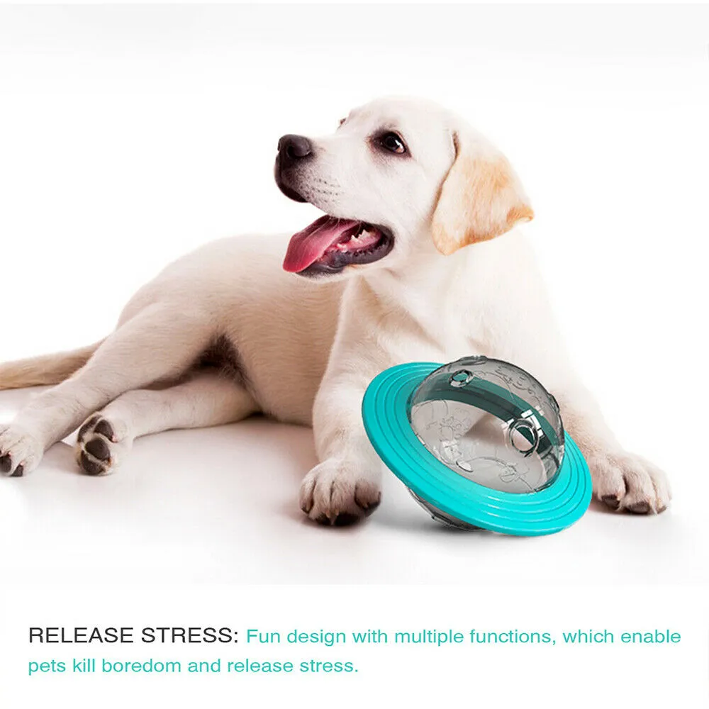 UFO Toy Ball Interactive Interesting Flying Pet Saucer Feeder