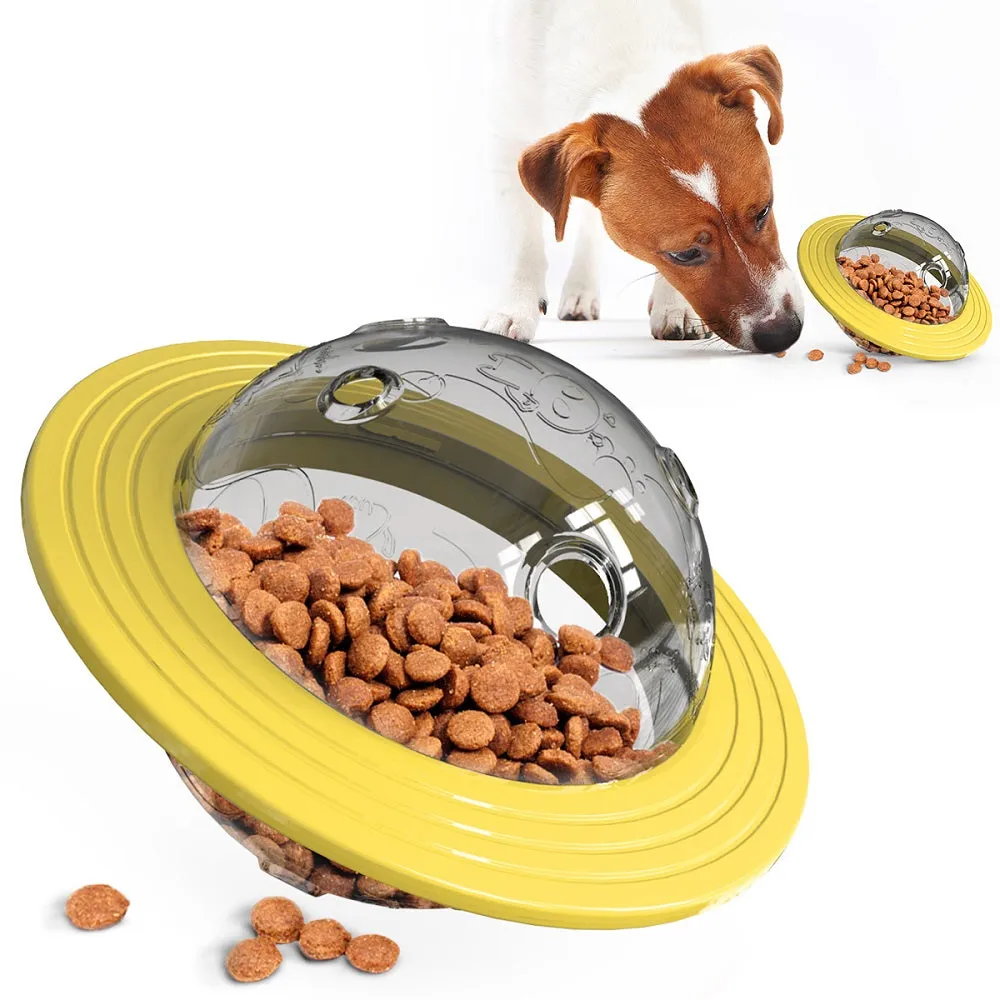 UFO Toy Ball Interactive Interesting Flying Pet Saucer Feeder