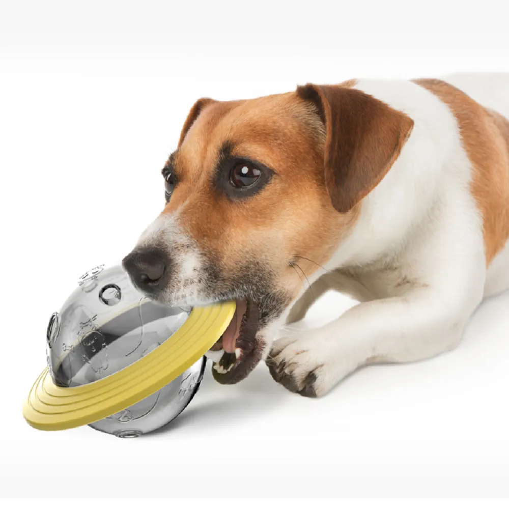 UFO Toy Ball Interactive Interesting Flying Pet Saucer Feeder