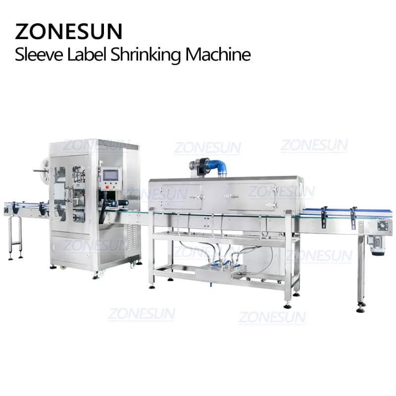 ZONESUN Automatic Cap Mineral Water Beverage Bottle PVC Film Sleeve Label Machine